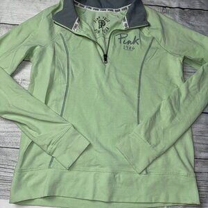 Victoria’s Secret PINK Yoga Women’s Small Green Pullover Quarter Zip